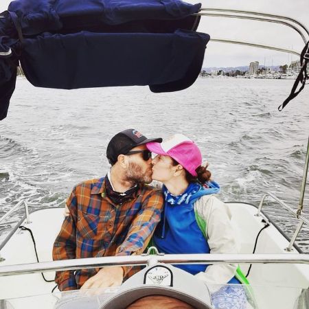 Ayelet Zurer and her husband, Gilad Londovski, were photographed together on a boat.